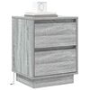 vidaXL Bedside Cabinet Grey 39 x 34.5 x 50 cm Engineered wood