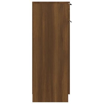 vidaXL Bathroom Cabinet Brown Oak 32x34x90 cm Engineered Wood