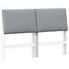 vidaXL Upholstered Headboard Light Grey 150 cm Solid Pine Wood