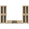 vidaXL TV Cabinet Set with Drawer FLORIN Sonoma Oak Engineered Wood