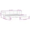 vidaXL Daybed with Trundle and Drawers without Mattress White 90x200 cm