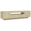 vidaXL TV Cabinet with LED Lights Sonoma Oak 160x35x40 cm