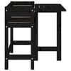 vidaXL Garden Planter with Folding Tabletop Black Solid Wood Pine