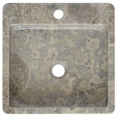 vidaXL Sink Grey 40x40x12 cm Marble