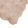 vidaXL Faux Rabbit Fur Blanket Beige 220 x 240 cm Polyester