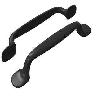 vidaXL Furniture Handle 2 pcs Black 130 x 19.4 x 22.3 mm Aluminium
