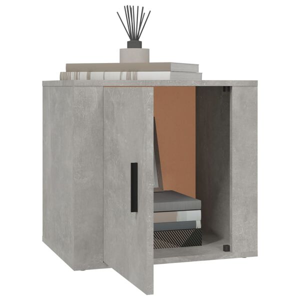 vidaXL Bedside Cabinet Concrete Grey 50x39x47 cm