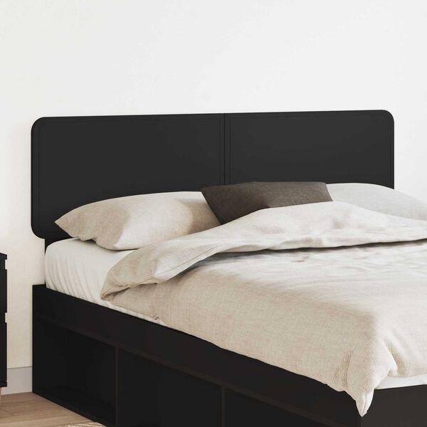 vidaXL Headboard Black Oak 90 cm Engineered wood