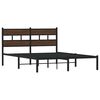 vidaXL Bed Frame without Mattress with Headboard Brown Oak 150x200 cm King Size
