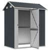 vidaXL Garden Shed Anthracite 192x152.5x237 cm Galvanised Steel