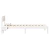 vidaXL Bed Frame with Headboard White 75 x 190 cm Solid Pine Wood