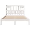 vidaXL Bookcase Bed without Mattress White 160x200 cm Solid Wood Pine