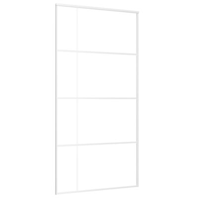 vidaXL Sliding Door ESG Glass and Aluminium 102.5x205 cm White