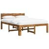 vidaXL Double Bed Frame with Headboard ROSTOCK Natural 140 x 200 cm
