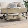 vidaXL Coffee Table Sonoma Oak 100x50x50 cm Engineered Wood and Metal
