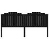 vidaXL Bed Headboard Black 206x4x110 cm Solid Wood Pine