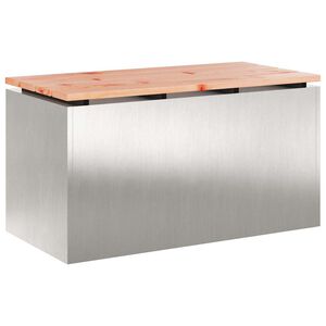 vidaXL Garden Bench Silver 80 x 40 x43 cm Stainless steel