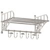 vidaXL Luggage Rack with Coat Hangers Wall Mounted Aluminium
