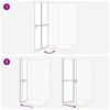 vidaXL Walk-In Shower Wall Folding Gold 90 x 6.5 x 190 cm