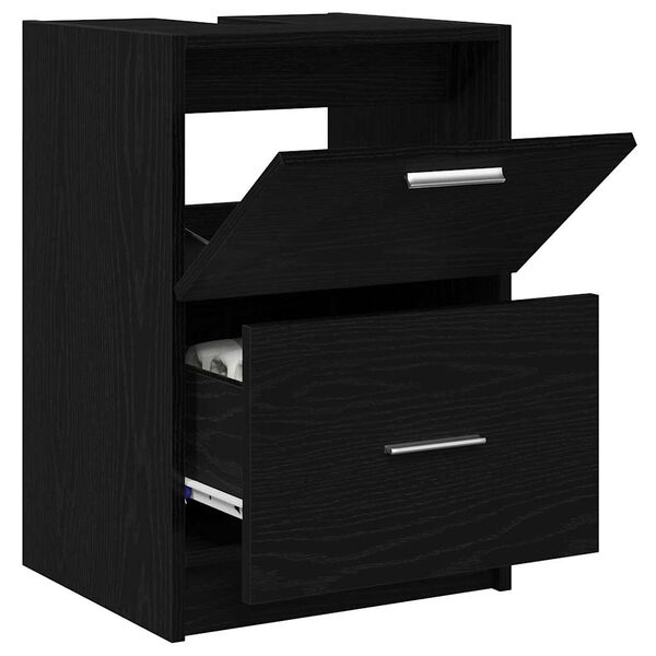 vidaXL Bathroom Cabinet Black Oak 40 x 37 x 59 cm Engineered wood
