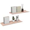 vidaXL Floating Shelf Wall-mounted 2 pcs Pink 60 x 18 x 2.5 cm Steel