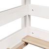 vidaXL High Sleeper Bed without Mattress White 90x190 cm Single Solid Wood Pine