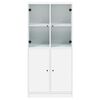 vidaXL Highboard with Doors White 68x37x142 cm Engineered Wood