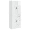 vidaXL Cabinet Set 2 pcs High Gloss White Engineered Wood