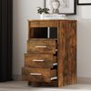 vidaXL Drawer Cabinet Smoked Oak 40x50x76 cm Engineered Wood