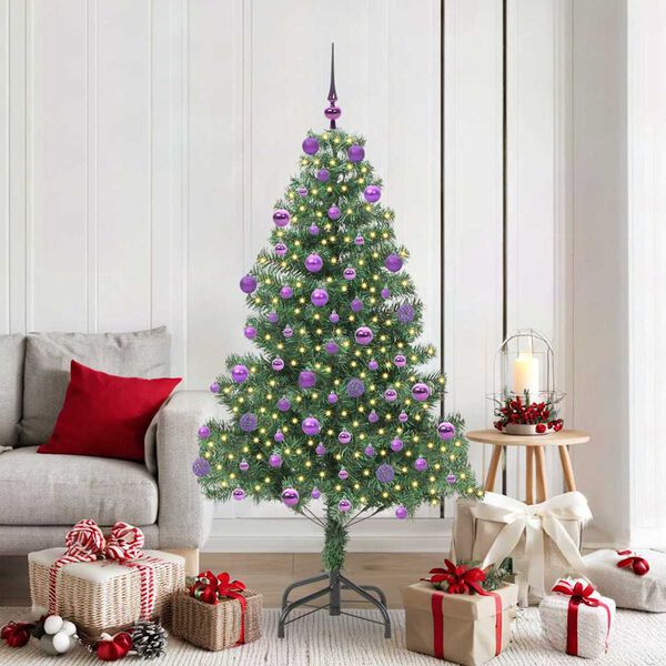 vidaXL Christmas Tree with 300 LEDs with Stand Green 180 cm PVC