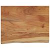 vidaXL Wall Shelf 50x40x2.5 cm Rectangular Solid Wood Acacia Live Edge