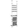 vidaXL Shoe Rack | Silver and black | Aluminium, plastic