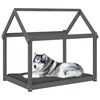 vidaXL Dog Bed Grey 111x80x100 cm Solid Wood Pine