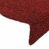 vidaXL Stair Mats Self-adhesive 20 pcs 65x21x4 cm Bordeaux Red Half Round Large