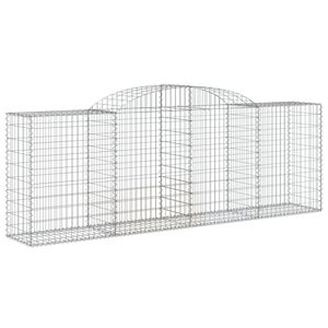 vidaXL Arched Gabion Basket 300x50x100/120 cm Galvanised Iron