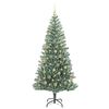 vidaXL Artificial Christmas Tree Snow Flocked with LED Light 210 cm