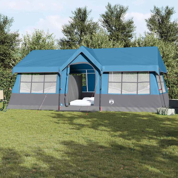 vidaXL Family Tent with Roof Blue and Grey 622 x 295 x 238 cm