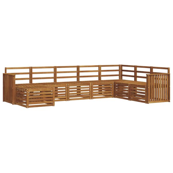 vidaXL Sofa Sets 8 pcs Natural Solid Acacia Wood