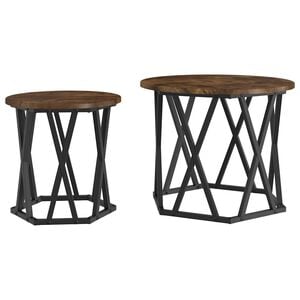 vidaXL Side Table 2 pcs Smoked Oak 50 x 50 x 40 cm