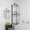 vidaXL Folding Shower Enclosure ESG 80x140 cm Black