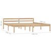 vidaXL Bed Frame without Mattress with 4 Drawers Solid Wood 180x200 cm Super King