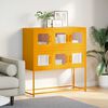 vidaXL Sideboard Mustard Yellow 100.5x39x107 cm Cold-rolled Steel