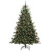 vidaXL Artificial Christmas Tree with 300 LEDs with Stand Green 240 cm