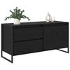 vidaXL TV Cabinet Black Oak 100 x 36 x 49.5 cm Engineered Wood