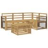 vidaXL Outdoor Sofa Set 5 pcs White Solid Acacia Wood