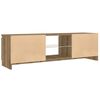 vidaXL TV Cabinet with LED Lights Artisian Oak 120x30x36 cm Engineered Wood