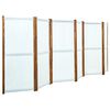 vidaXL 6-Panel Room Divider Cream White 420x170 cm