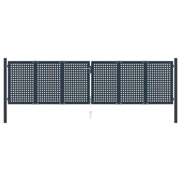 vidaXL Fence Gate Anthracite 404x100 cm Steel