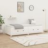 vidaXL Day Bed without Mattress White 75x190 cm Small Single Solid Wood Pine