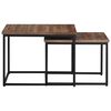 vidaXL Nesting Coffee Tables 2 pcs Solid Wood Teak